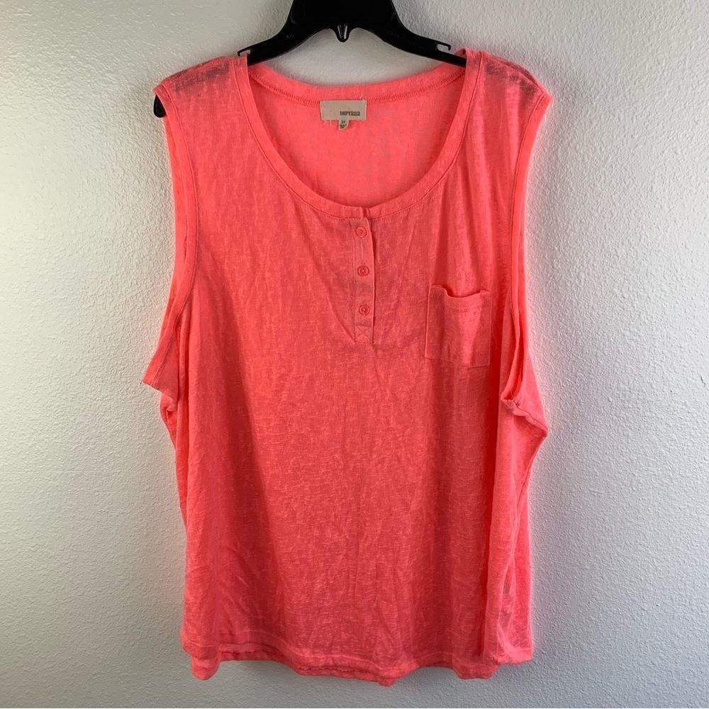 Dept222 Slub Knit Coral Top‎
